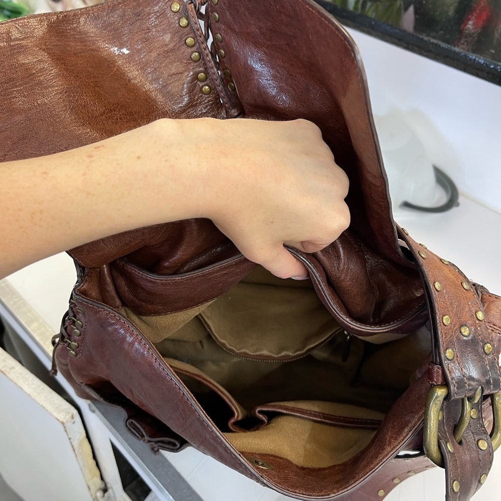 Kooba Rustic Brown Leather Shoulder Bag - Picture 8 of 12